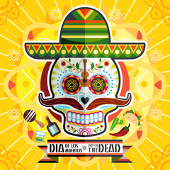 Dia De Los Muertos Day Of The Dead Skull