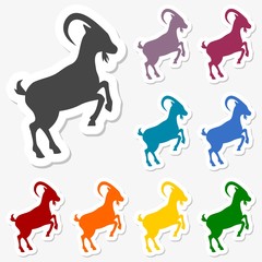 Goat stickers set