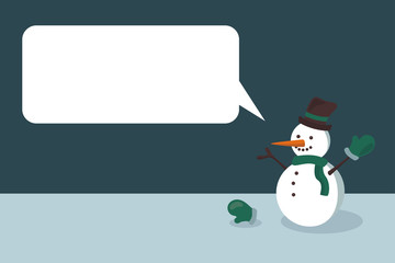 Schneemann mit Textfeld