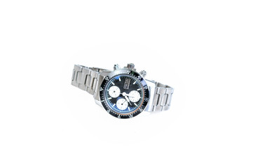 automatic wristwatch on a white background