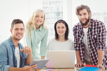 Obraz premium Portrait of smiling creative business people 