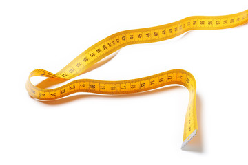 Yellow meter isolated on white background