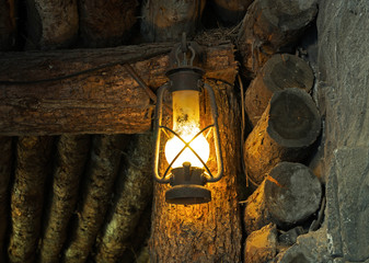  Oil lamp in the old mine