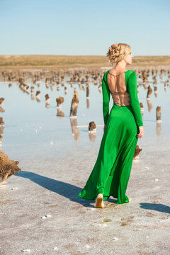 Woman In Green Dress