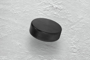 Fototapeta premium Hockey puck on ice