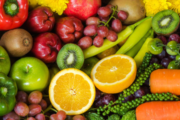 Nutritious Fruits and vegetables for healthy