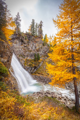 Obrazy na Szkle  wodospad w Val Nera - Livigno - Valtellina (IT)
