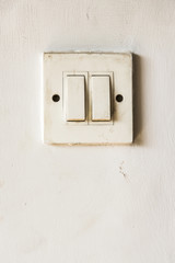 white switch on wall