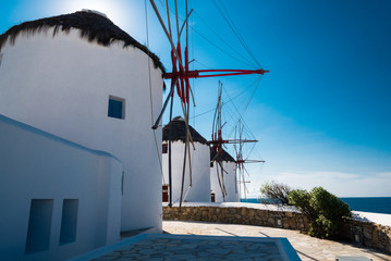 windmills at mykonos, greece