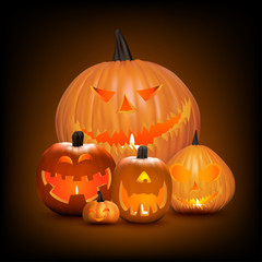 Halloween background pumpkins 