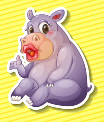 Hippo wearing make up