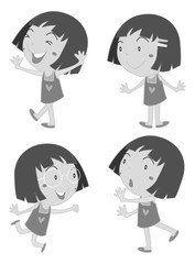 Little girl with short hair