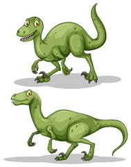 Green dinosaur with sharp teeth