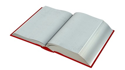 open blank Book isolated on white background