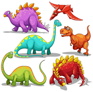 Different type of dinosaurs