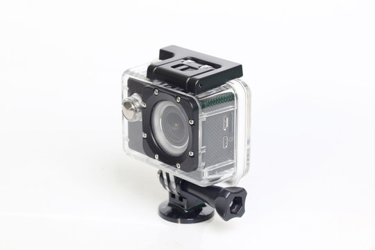 Camera Action Cam on a white background.