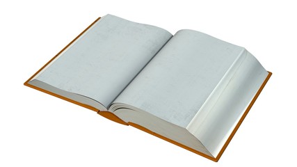 open blank Book isolated on white background