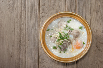 rice porridge with pork and offal,congee