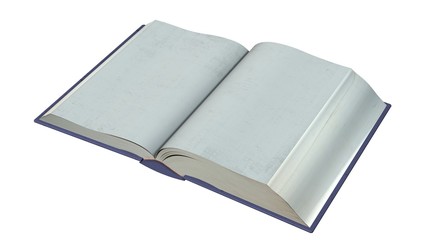 open blank Book isolated on white background