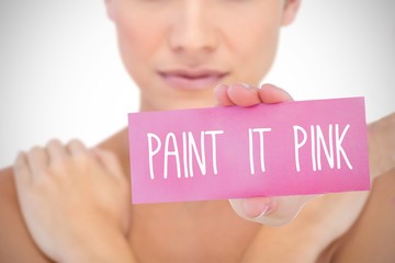Paint it pink against white background with vignette