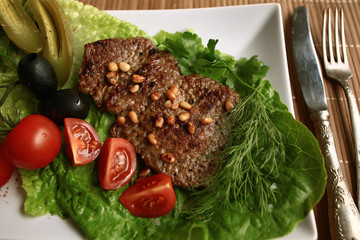 Italian restaurant serving table background