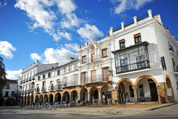 Fototapeta na wymiar Plaza grande de Zafra, provincia de Badajoz, Extremadura, España