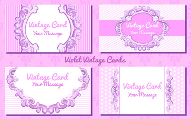 Weddiing card in vintage style on a pink background