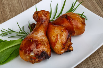 Roasted chicken legs