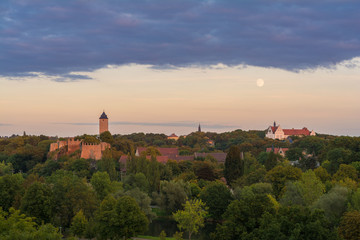 Mondaufgang über Burg Giebichenstein, Halle/Saale