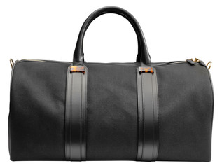 black luxury bag isolated on white background