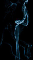Smoke on black