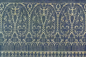 Thailand ancient striped fabric inserts gold.
