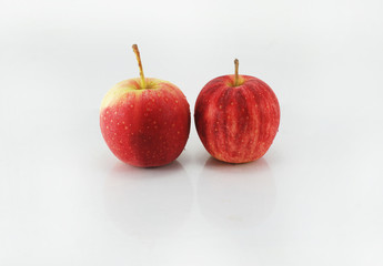 Red Apple on white background.