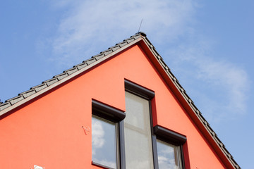 Front eines Wohnhauses