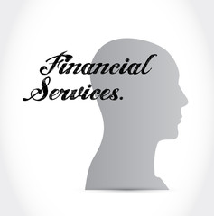financial services people sign concept