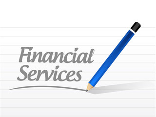 financial services message sign concept