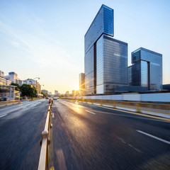 asphalt road of a modern city
