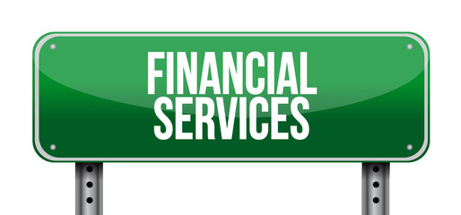 financial services street road sign concept