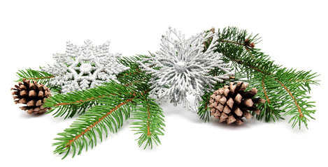 Fototapeta na wymiar Christmas decoration fir cones