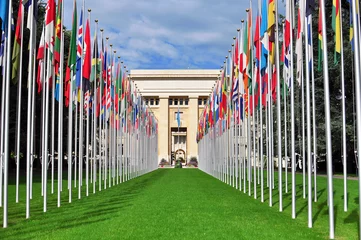 Crédence de cuisine en verre imprimé Lieux européens United Nation building, Geneva