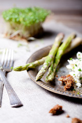 Asparagus and cream cheese spread with herbs