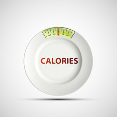 White plate in the form of scales