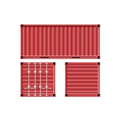Metal cargo container.