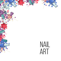 Vector nail lacquer bottles 