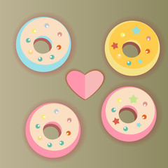 Donuts and heart