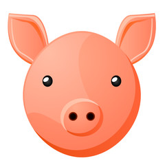 Pig head vector icon image