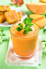 Pumpkin puree in glass