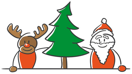 Stick Figure Series Red / Christmas