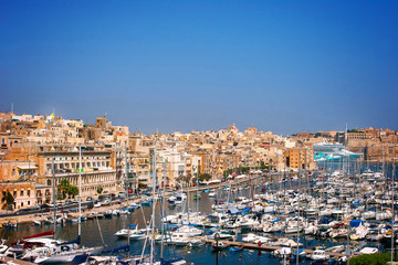 View of great harbor in Valletta