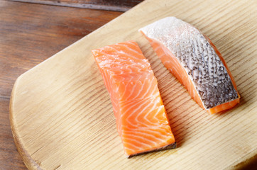Raw salmon